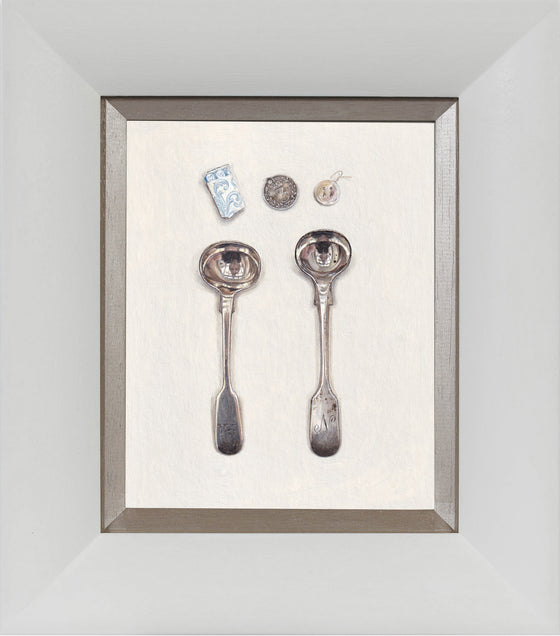 Small Spoons with China, Button and Thruppence